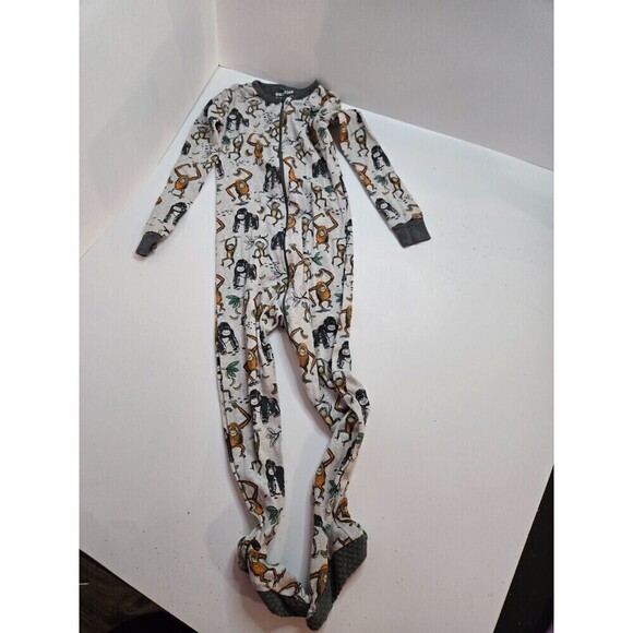 Bundles Baby Place Toddler Gray Monkey Pajamas Size 2T - Picture 1 of 4